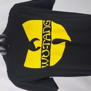 Wu-Tang spell out logo 2019 black & yellow Men's XL hip hop rap band t-shirt